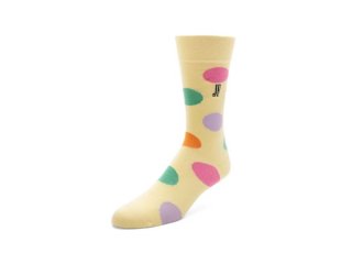 John Fluevog Pipo Vog Socks - Yellow/Pastel Multi | Polka Dot Socks