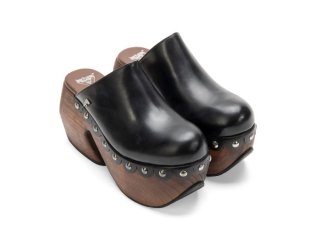 John Fluevog Mule - Black | Platform Clog Mules