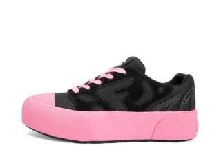 John Fluevog Agave - Black/Pink | Lace-Up Shoes with Mesh