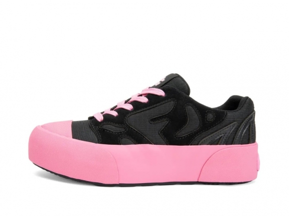 John Fluevog Agave - Black/Pink | Lace-Up Shoes with Mesh