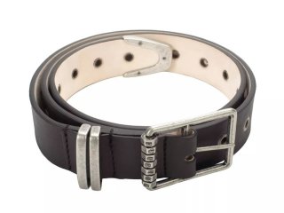 John Fluevog Percivale Belt - Black | Casual leather belt