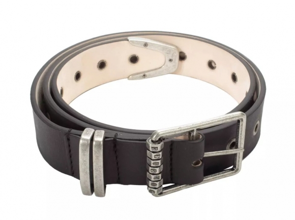 John Fluevog Percivale Belt - Black | Casual leather belt