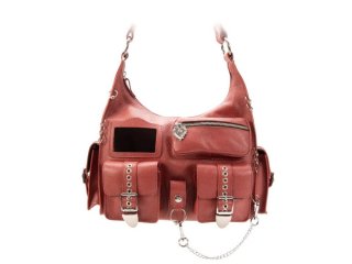 John Fluevog Anna Gothic - Brown | Shoulder Bag With Metal Hardware