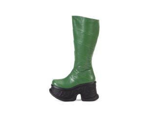 John Fluevog Paloma - Green | Knee-High Platform Boots