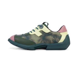 John Fluevog Ethan - Green | Mesh-Lined Lace-Up Shoes