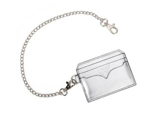 John Fluevog Chain Bobsie Cardholder - Silver | Cardholder with removable chain