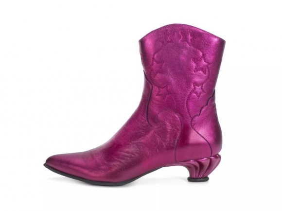 John Fluevog Noctiluca - Pink | Zip-Up Western Boots