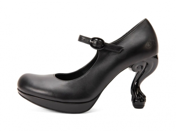 John Fluevog Elizabeth - Black | Mary Jane Heels