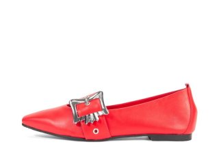 John Fluevog Misty - Red | Slip-On Mary Jane Flats