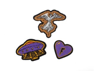 John Fluevog George Clinton Patch Pack - Purple/Orange | Iron-on patches (set of 3)