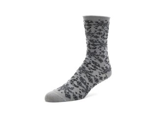 John Fluevog Mittens Vog Socks - Silver Lurex/Black | Celestial Design Socks