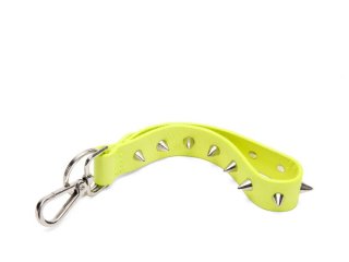 John Fluevog Long Babs - Neon Yellow | Long Spiked Keychain