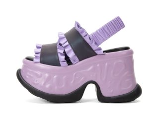 John Fluevog Harriet - Purple Reflective | Platform Slingback Sandals