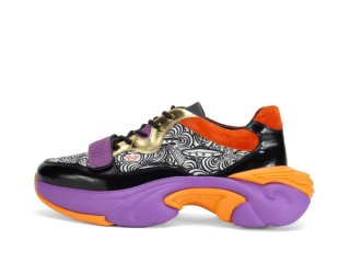 John Fluevog Bonneville - Purple/Orange | Mesh Lace-Up Sneakers