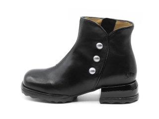 John Fluevog Penney - Black | Ankle Boots with Buttons