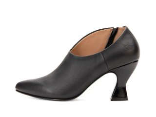 John Fluevog Edie - Black | Sexy Asymmetrical Leather Pumps