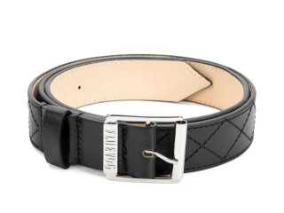 John Fluevog Nelson Belt - Black/Beige | Argyle Style Belt