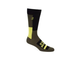 John Fluevog Theo - Green | Fun Colourblocked Socks