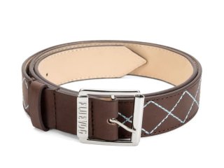 John Fluevog Nelson Belt - Brown/Blue | Argyle Style Belt