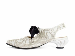 John Fluevog Ficta - Cream | Elegant Slingback Heels