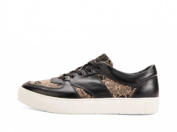 John Fluevog Leeside - Black/Beige | Lace-Up Sneakers
