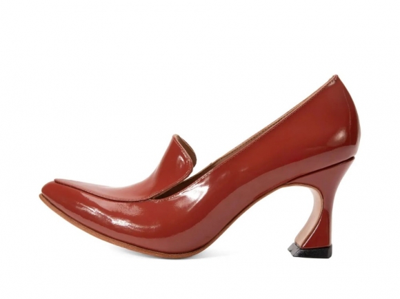 John Fluevog Davis - Reddish Brown | Classy Loafer Heels
