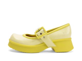 John Fluevog Delight - Yellow | Classic Mary Janes with Puffy Strap
