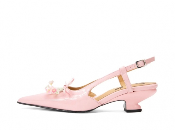 John Fluevog Arla - Pink | Pointed Slingback Heels