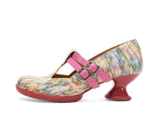 John Fluevog Devoted - Pink/Multi | Double T-Strap Heels