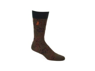 John Fluevog Xay Xay Vog Socks - Green | Floral sock