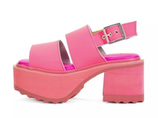 John Fluevog Razzle - Pink | Platform Sandals