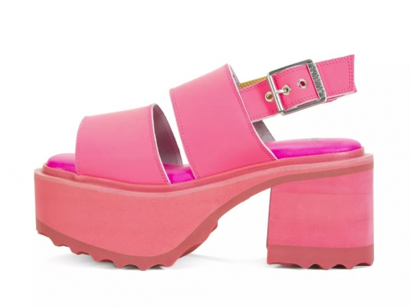 John Fluevog Razzle - Pink | Platform Sandals