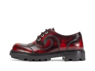 John Fluevog Gibson Swirl - Burgundy | Lace-Up Derby Shoes