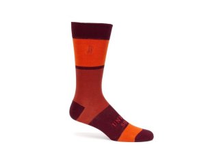 John Fluevog Bhadra - Terracotta | Classy colourblocked sock