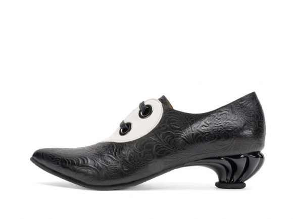 John Fluevog Stellaris - Black | Elegant Lace-Up Heels
