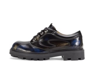 John Fluevog Supervog - Charcoal/Navy | Classic Lace-Up Derby Shoes