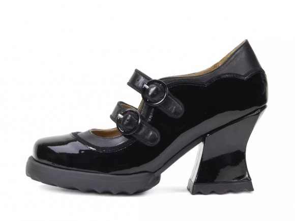 John Fluevog Parada - Black | Double-Strap Mary Janes
