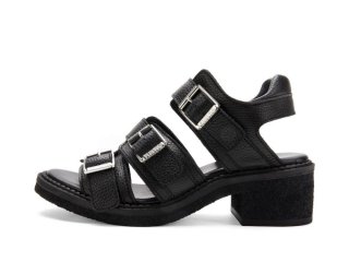 John Fluevog Dawdler - Black | Triple-Strap Slingback Sandals