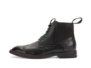 John Fluevog Sorter - Black | Lace-Up Chelsea Boots