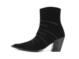 John Fluevog Dolores - Black | Ankle Boots with Outseams