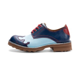 John Fluevog Danielson - Blue/Red | John Fluevog x Danielson Lace-Up