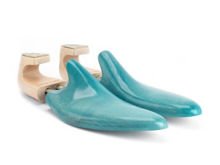 John Fluevog JF Shoe Trees - Teal/Maple | Pair of Handcrafted Shoe Trees