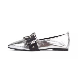 John Fluevog Misty - Silver | Slip-On Mary Jane Flats