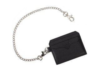 John Fluevog Chain Bobsie Cardholder - Black | Cardholder with removable chain
