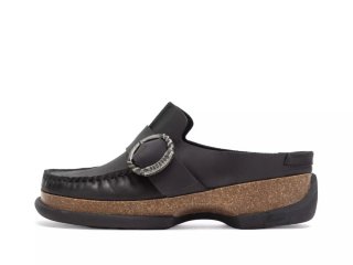 John Fluevog Linn - Black | Mules with Stitching