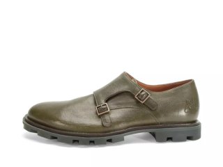 John Fluevog Collingtree - Green | Classic Double Monk Straps