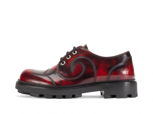 John Fluevog Gibson Swirl - Burgundy | Lace-Up Derby Shoes