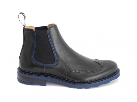 John Fluevog Zedkiel - Black | Brogue Chelsea Boots