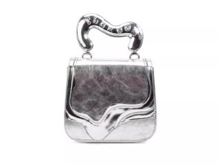 John Fluevog Jeannie - Silver | Metallic handbag with strap