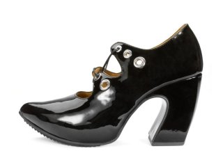 John Fluevog Monza - Black | Platform Heels with Laces
